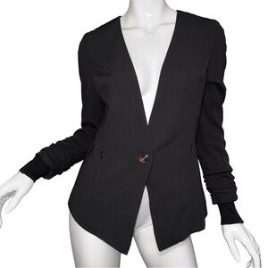 💙💖 NWT Adrianna Papell One Button Black Blazer Jacket